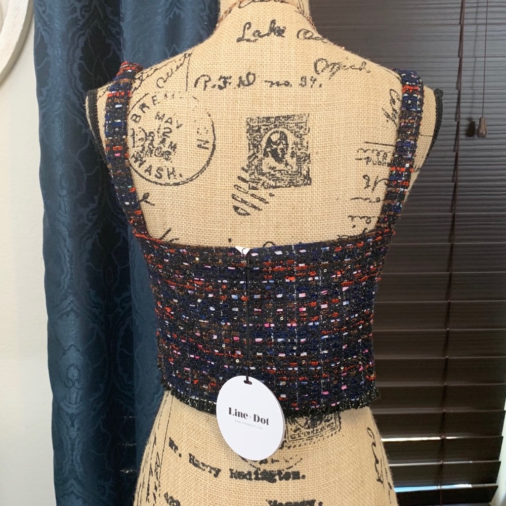 Line and dot  tweed crop - Picture 6 of 6